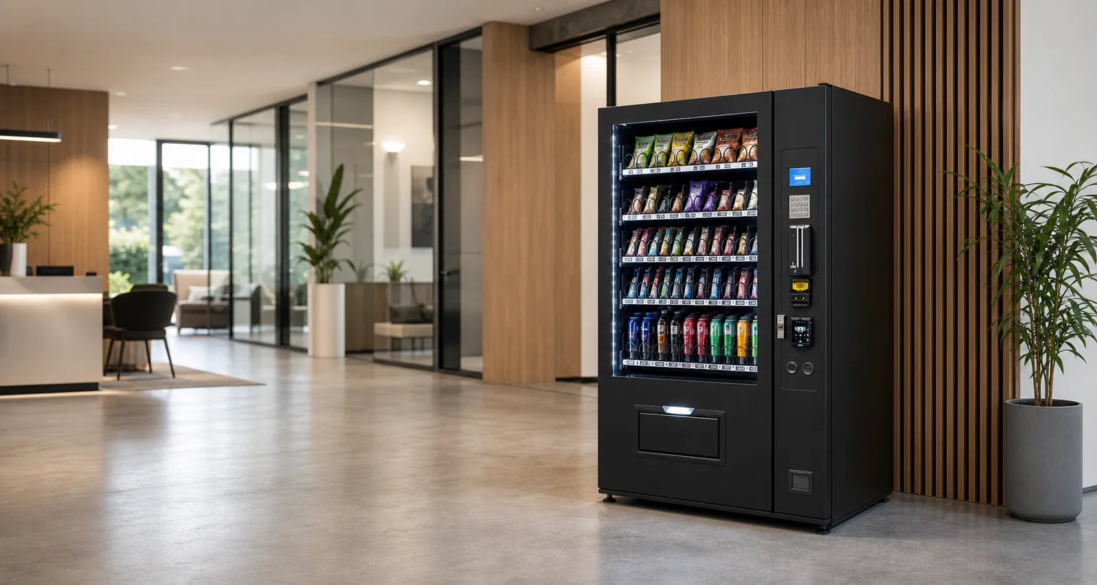 Pulse-Warenautomat an einem empfohlenen Standort