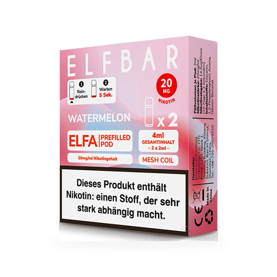Elfbar Elfa Pod Watermelon 20 mg/ml – Produktansicht